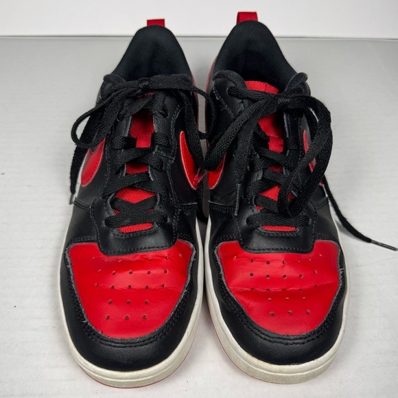 Nike Court Borough Low 2 Black and Red  Size 6.5 Youth or Women Size 8 - Picture 6 of 9